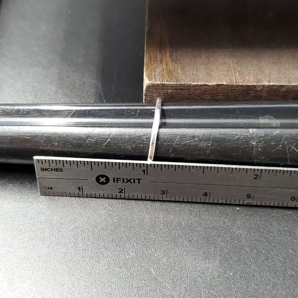 Size 6.25 Sterling Silver Small Slightly Hammered Band Ring - Picture 4 of 5